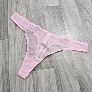 Hustler Lingerie Greta Pink Sheer Mesh Thong